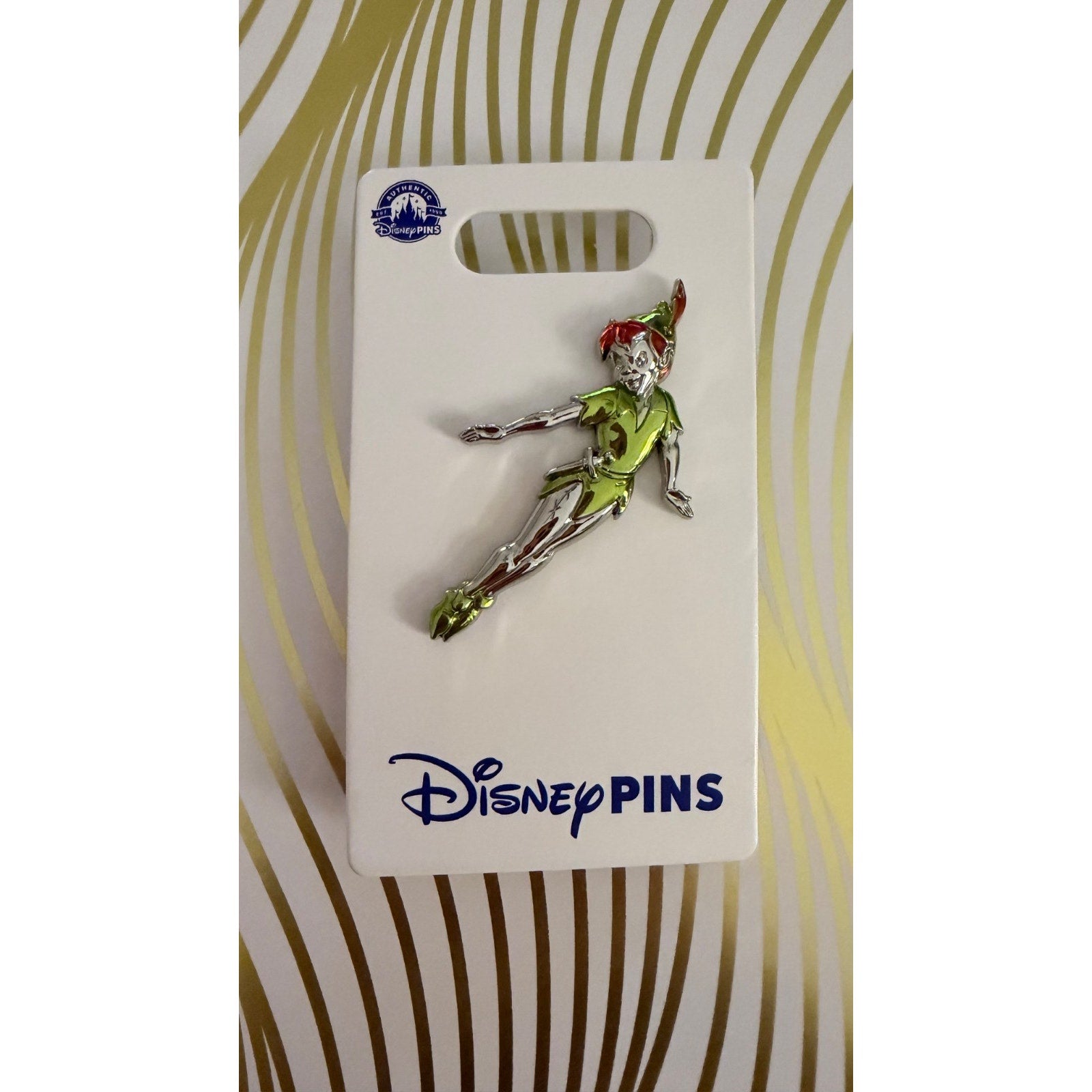 NEW 2024 Disney Parks Peter Pan Sculpted Metallic Pin