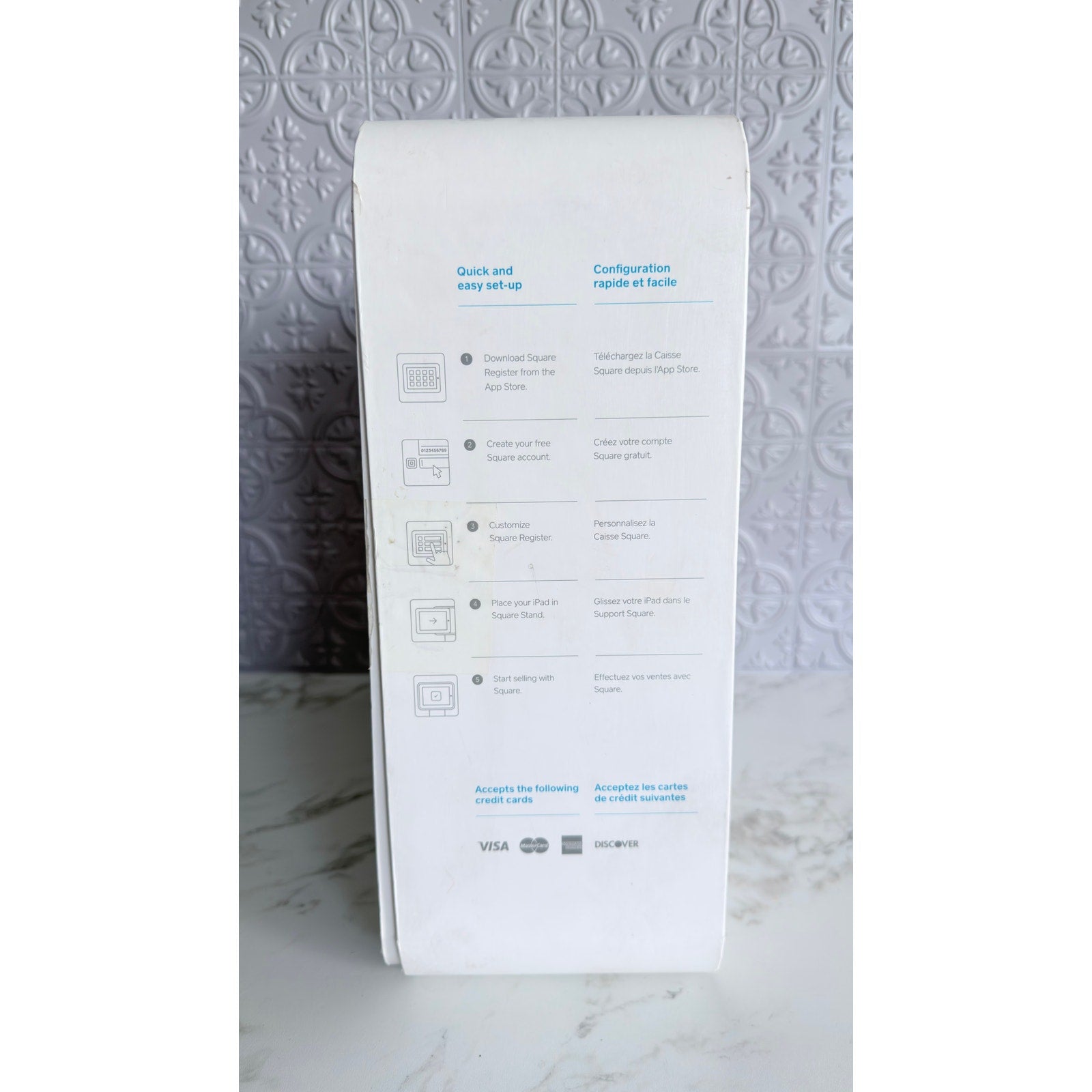 Square Stand POS Point of Sale for Apple iPad Air with Lightning Connector - White