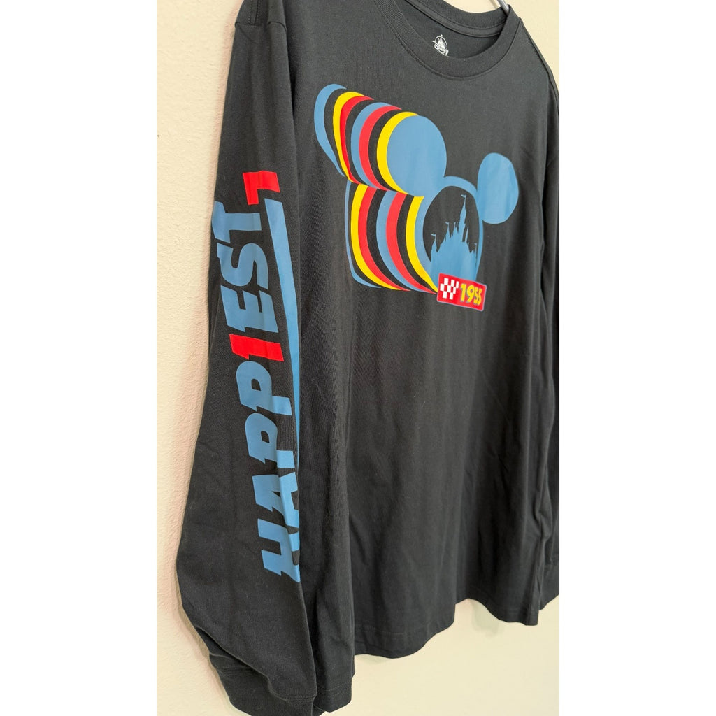 Disney Parks Disneyland Men's Long Sleeve Racing T-Shirt Large NWT
