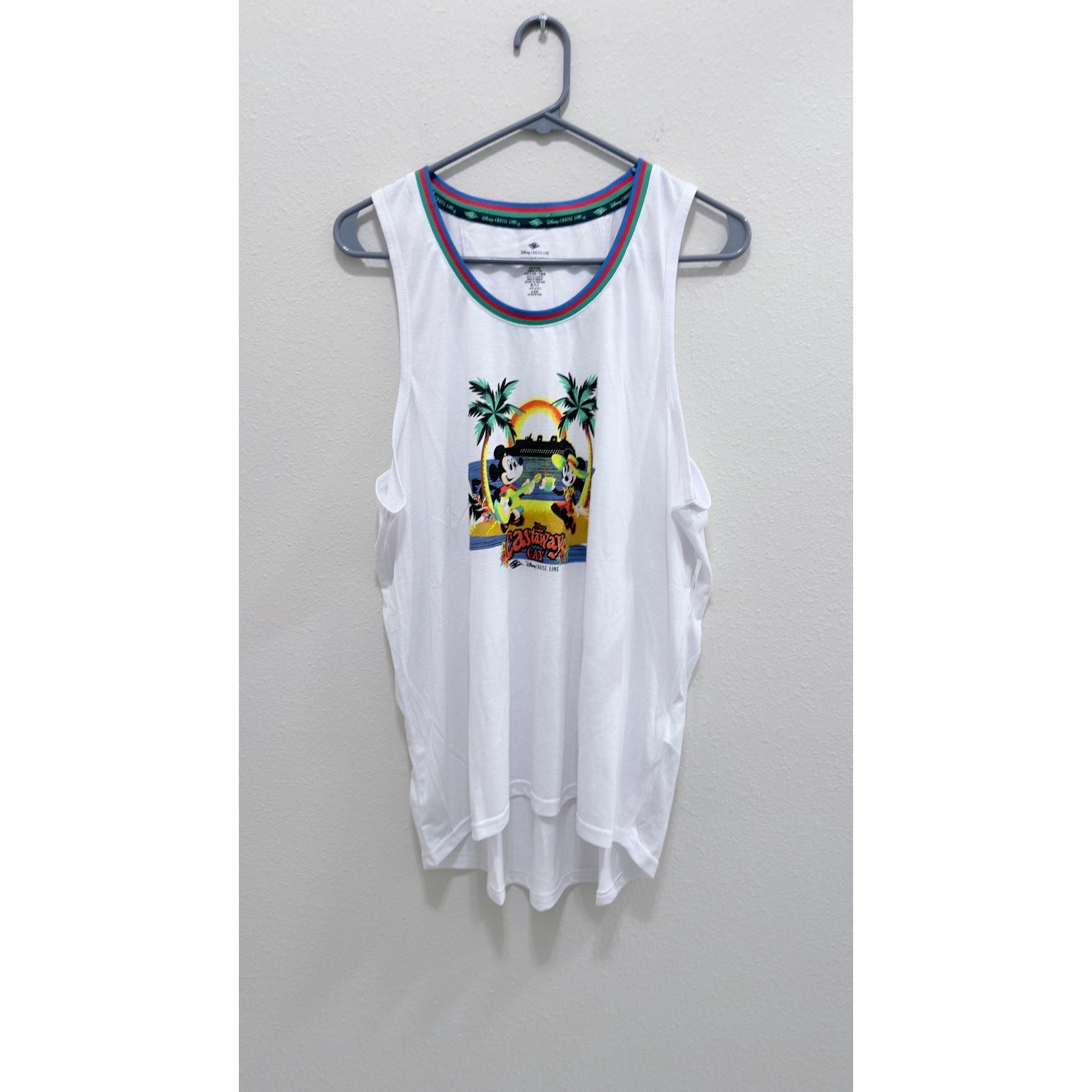 Disney Cruise Line Castaway Cay Mickey Minnie Graphic Tank Top Womens 1XL NWT