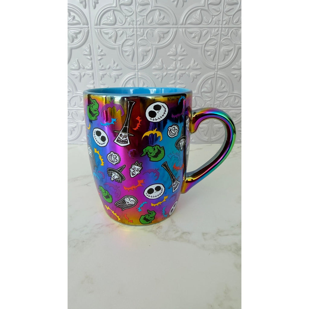Disney Nightmare Before Christmas Iridescent Rainbow Ceramic Coffee Mug 24oz NWT