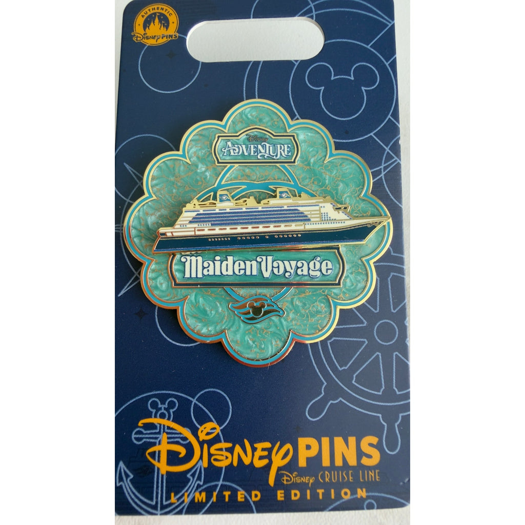 Disney Cruise Line Disney Adventure Ship Maiden Voyage Limited Edition Pin