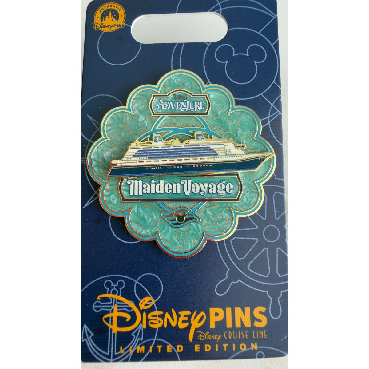 Disney Cruise Line Disney Adventure Ship Maiden Voyage Limited Edition Pin