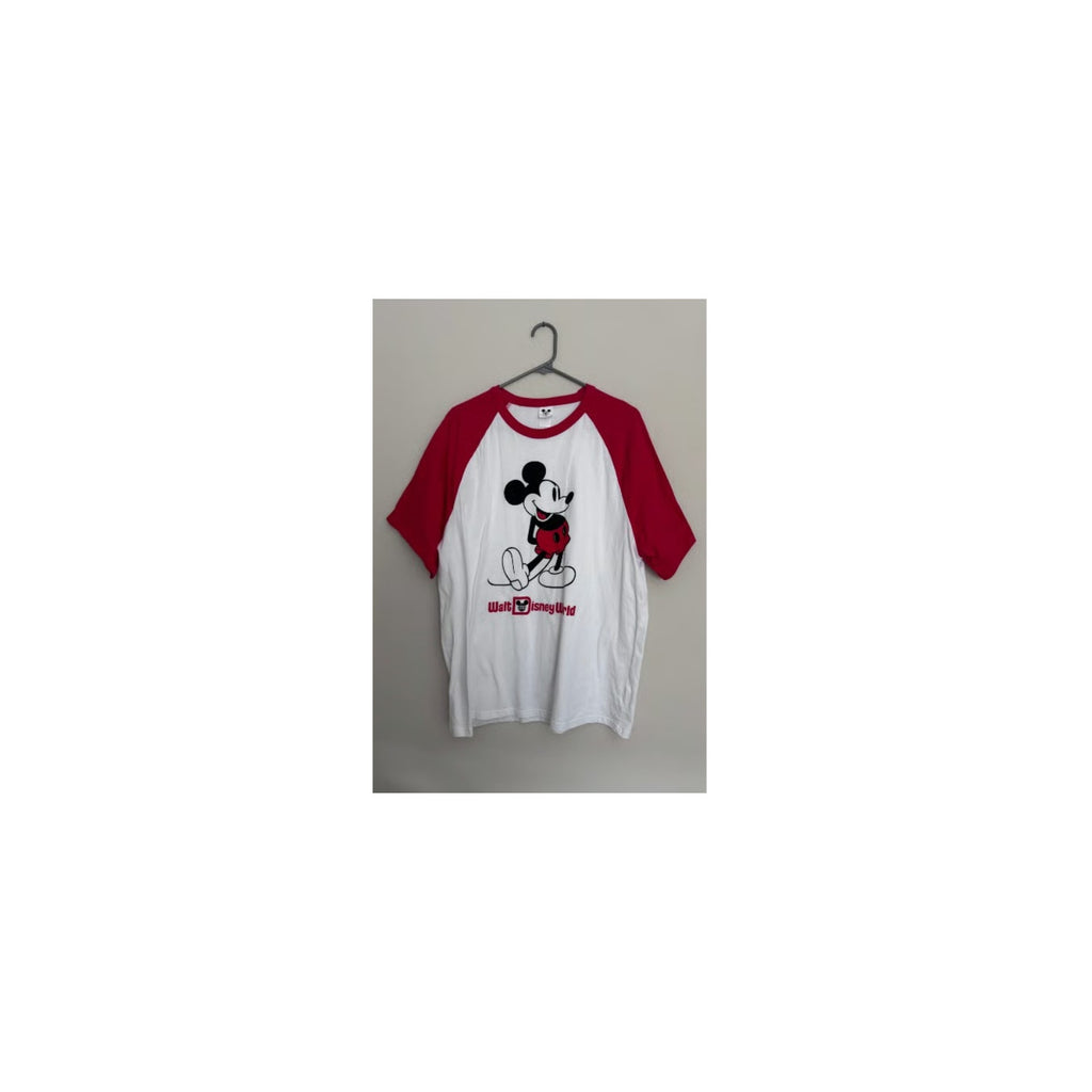 Walt Disney World Classic Mickey Mouse Red Raglan (Preowned) - XL