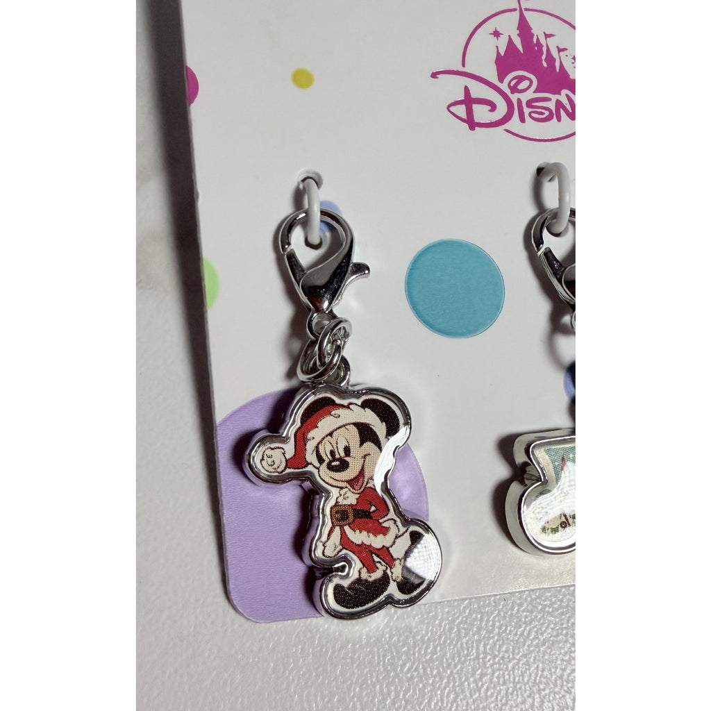 Disney Parks Holiday Mickey & Minnie Mouse Dangle Charm 3 pack NWT