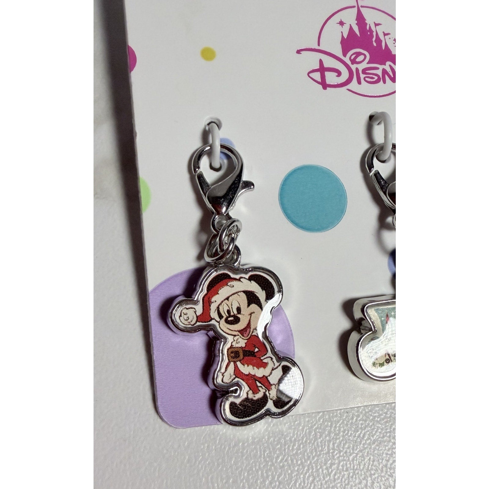 Disney Parks Holiday Mickey & Minnie Mouse Dangle Charm 3 pack NWT