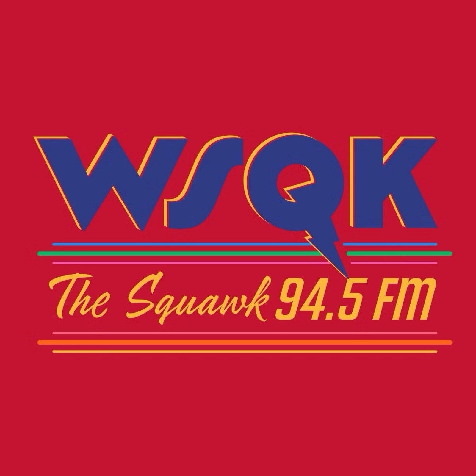 NWT Stranger Things WSQK "The Squawk" 94.5 FM Sweatshirt Red Large