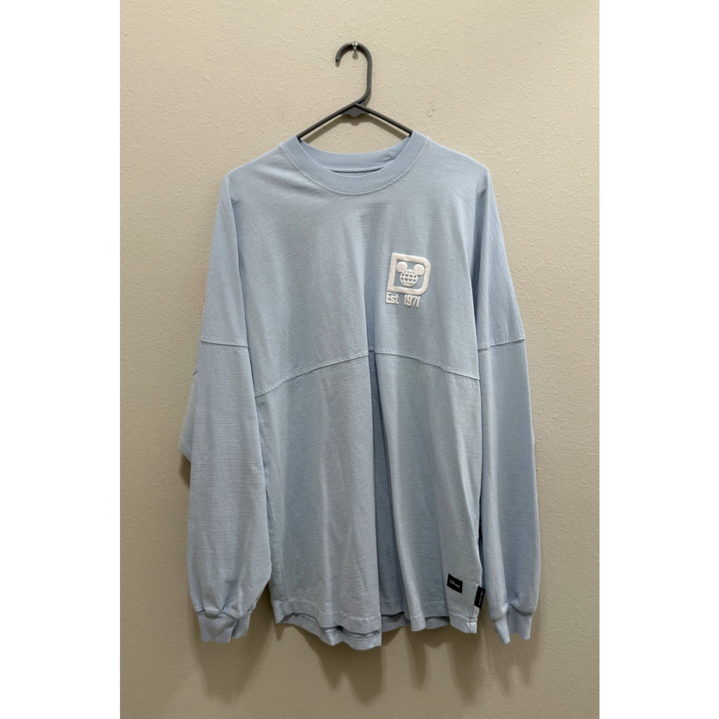 Walt Disney World Magic Kingdom Park Icons Spirit Jersey Light Blue Large NWT