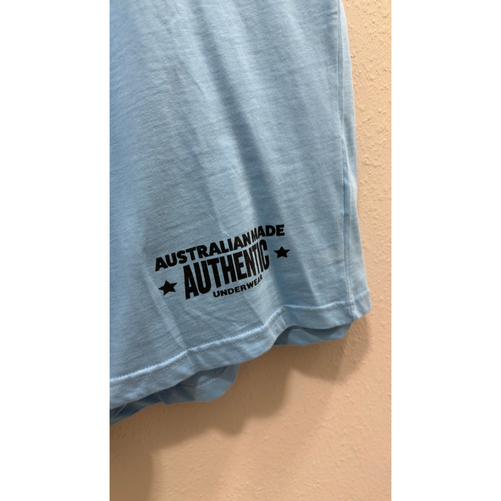 aussieBum Men's Cerulean Blue Short Sleeve Cotton Tee Mens XL