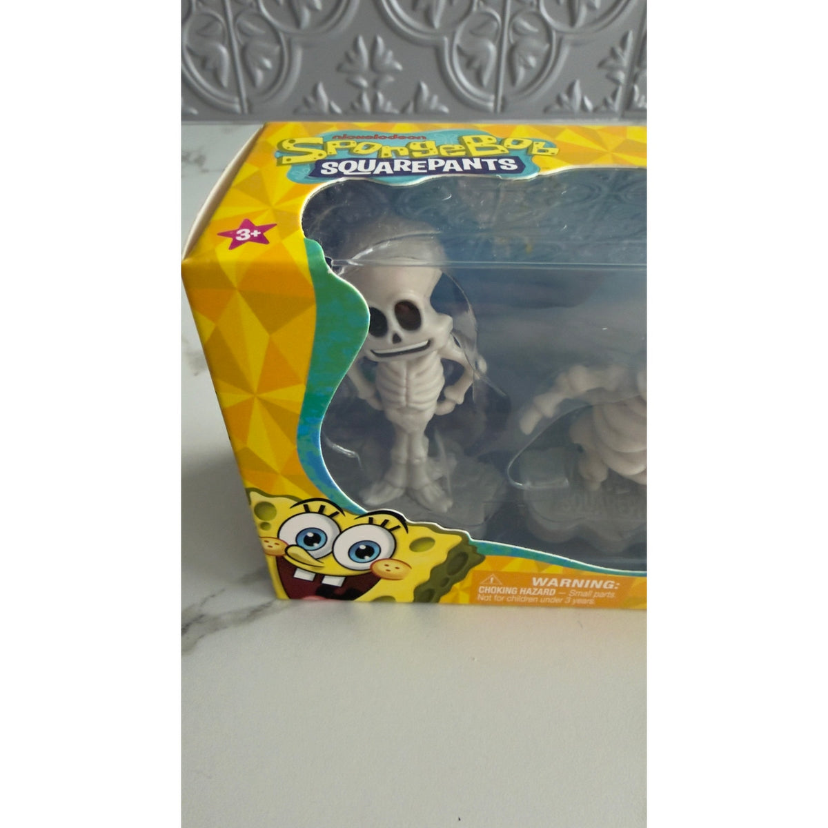 SpongeBob SquarePants Mini Skeleton Figures 4-Pack Halloween Toys NEW