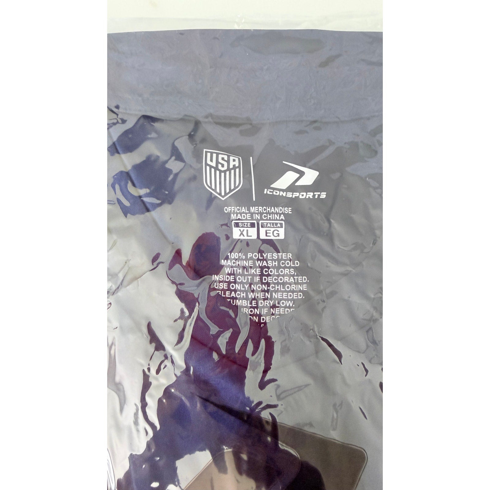 Icon Sports Men’s US Soccer Performance Shirt Jersey Navy Blue Size XL NWT