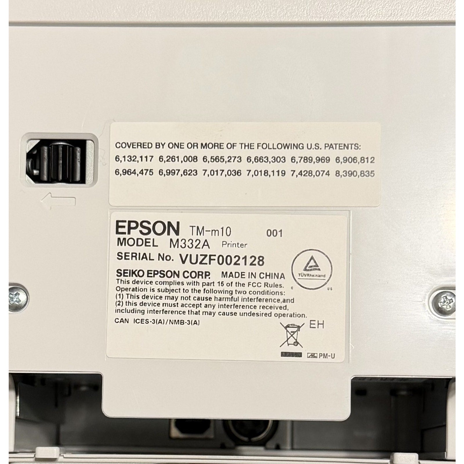 Epson TM-m10 M332A Compact 2" Thermal POS Receipt Printer w/ Power Supply