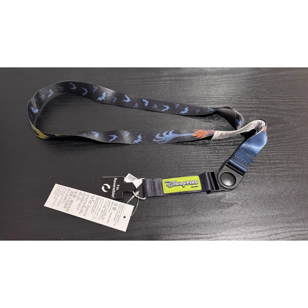 Disney Parks Haunted Mansion Reversible Lanyard Séance Circle & 13 Clock NWT