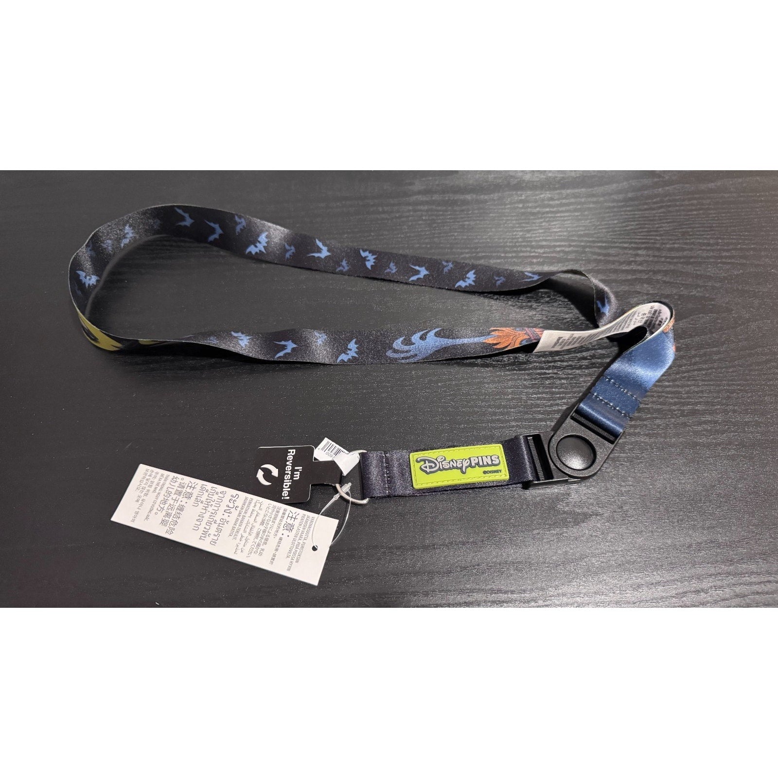 Disney Parks Haunted Mansion Reversible Lanyard Séance Circle & 13 Clock NWT