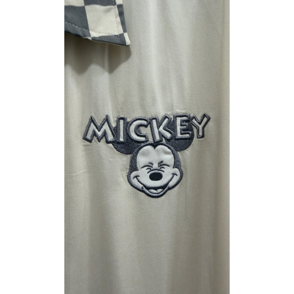 Disney Parks Our Universe Mickey Mouse Checkered Button Down Shirt NWT Large