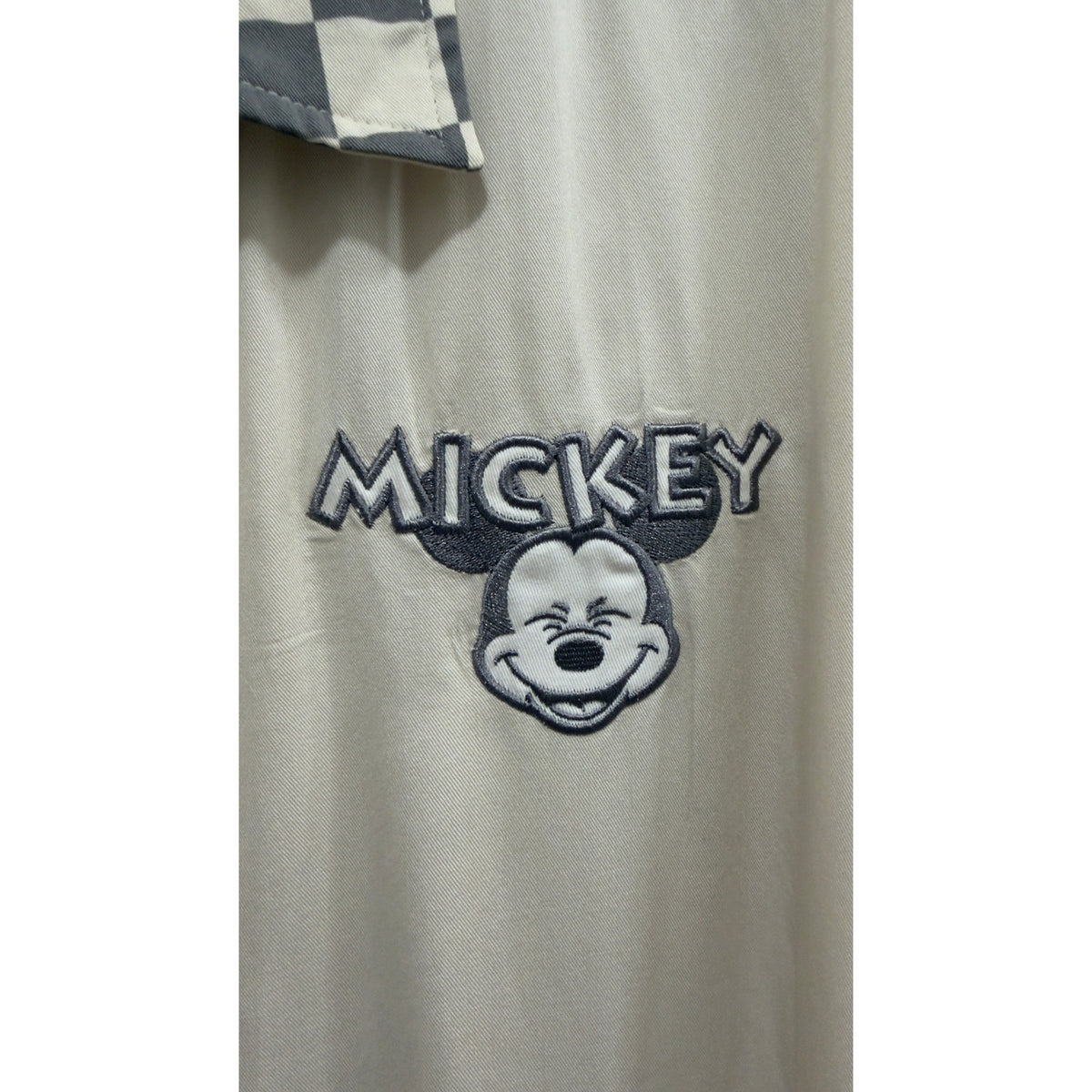 Disney Parks Our Universe Mickey Mouse Checkered Button Down Shirt NWT Large