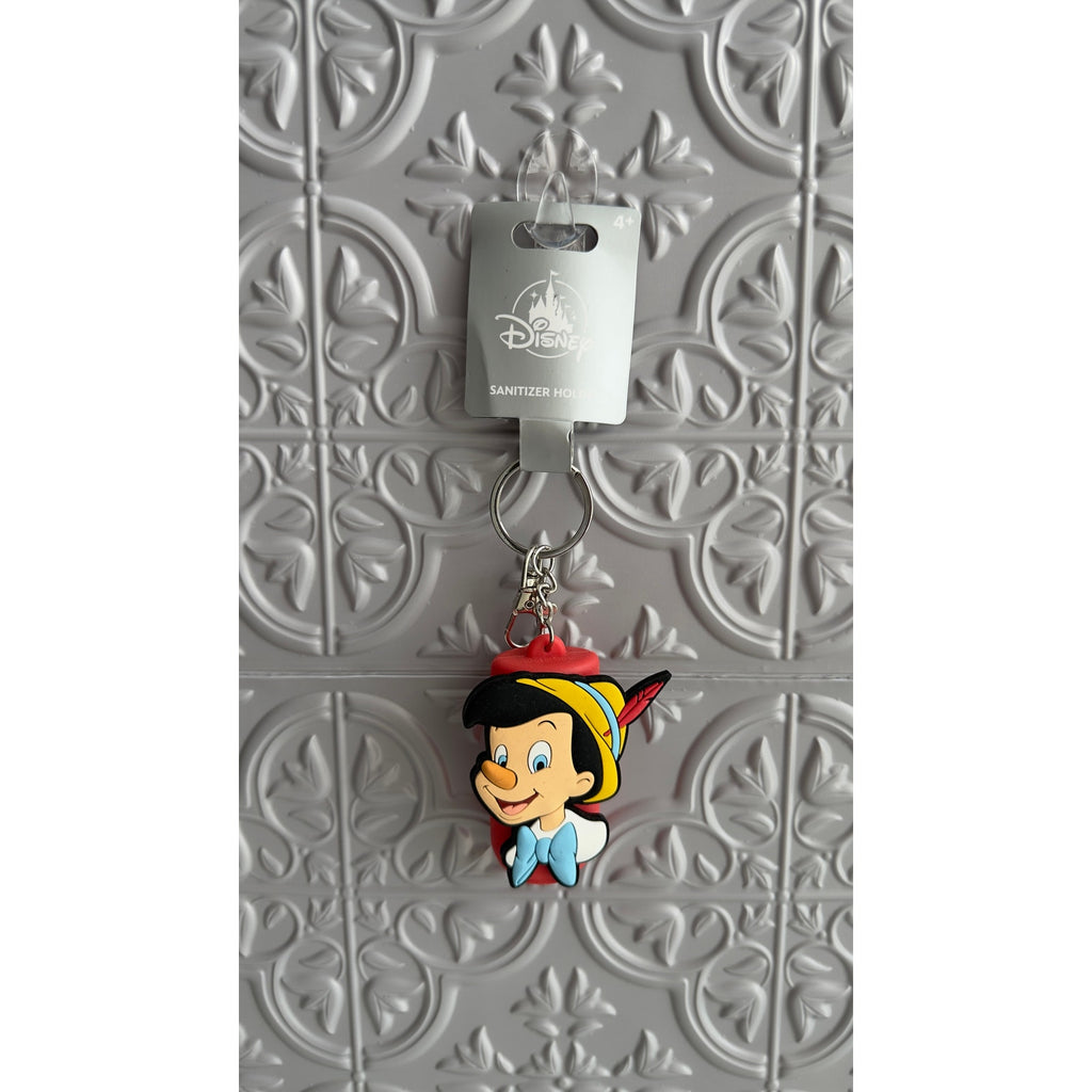 Disney Parks Pinocchio Hand Sanitizer Holder Clip Keychain NEW