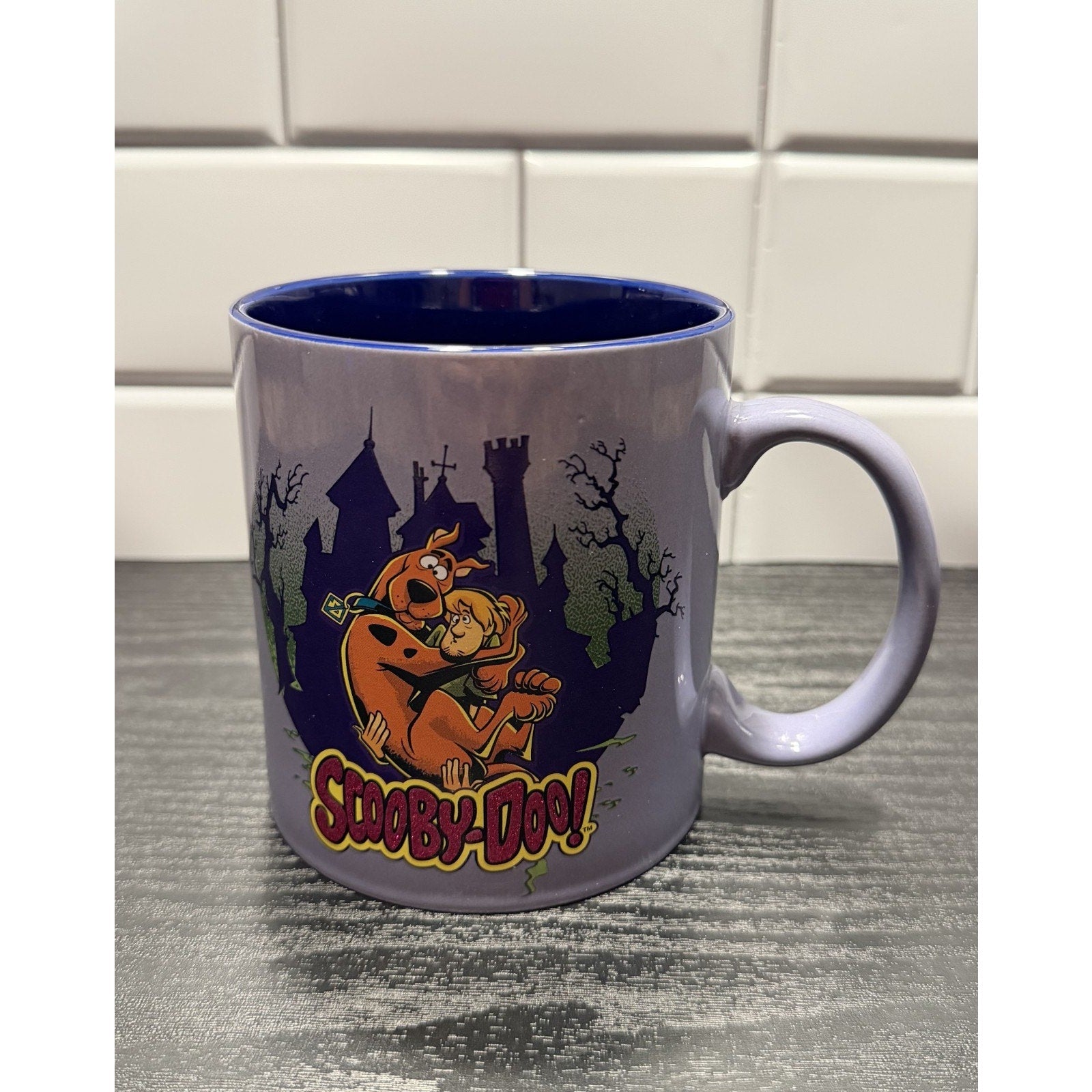 NEW Scooby-Doo House Silo Scoob Hug Glitter 20oz Ceramic Mug - Silver Buffalo