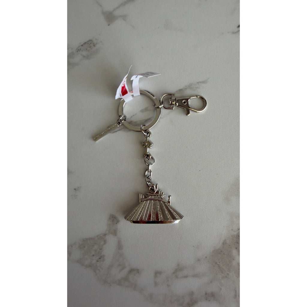 Disney Parks Space Mountain Tomorrowland Metal Keychain Bag Charm NWT