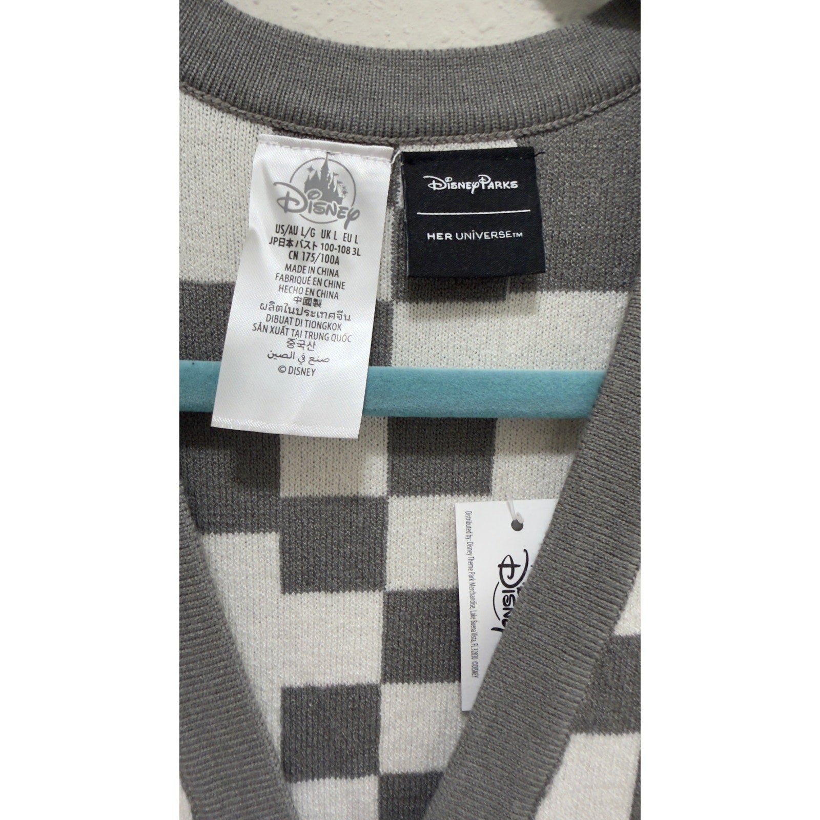 Disney Parks x Her Universe Mickey Mouse Checkered Cardigan NWT Large
