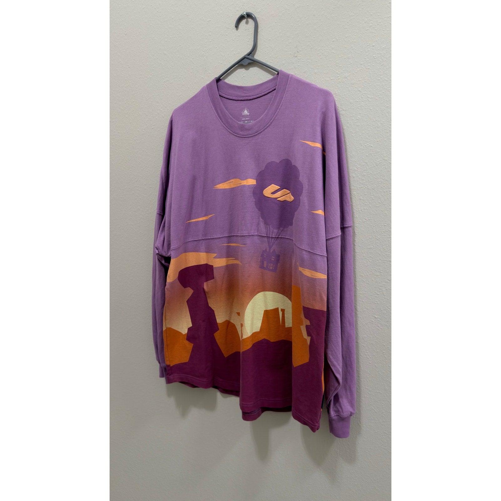 Disney Parks Pixar Up Paradise Falls Sunset Spirit Jersey Large Purple NWT