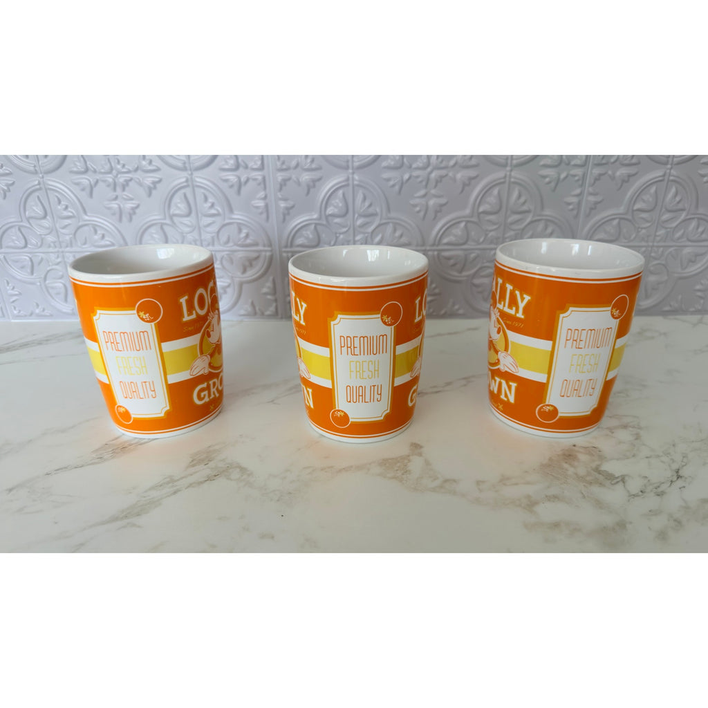 Disney Minnie Mouse Locally Grown Citrus Ceramic Coffee Mugs - Set of 3