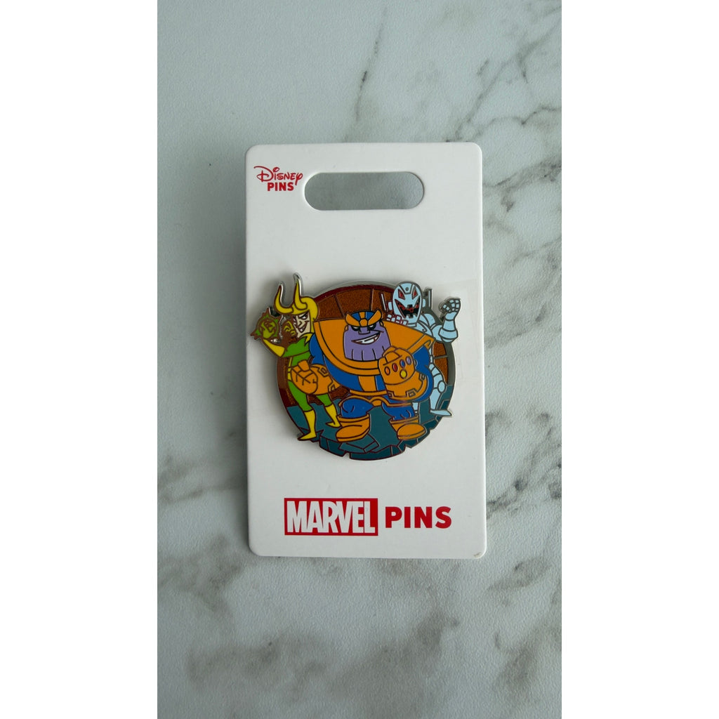 Marvel Villains Enamel Pin – Thanos, Loki, and Ultron