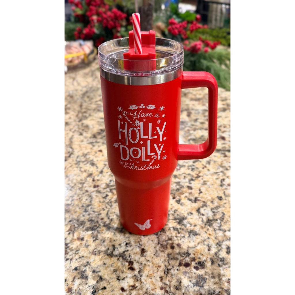 NWT Dolly Parton "I Love Dolly" Pink Christmas 2025 Tumbler — 40oz