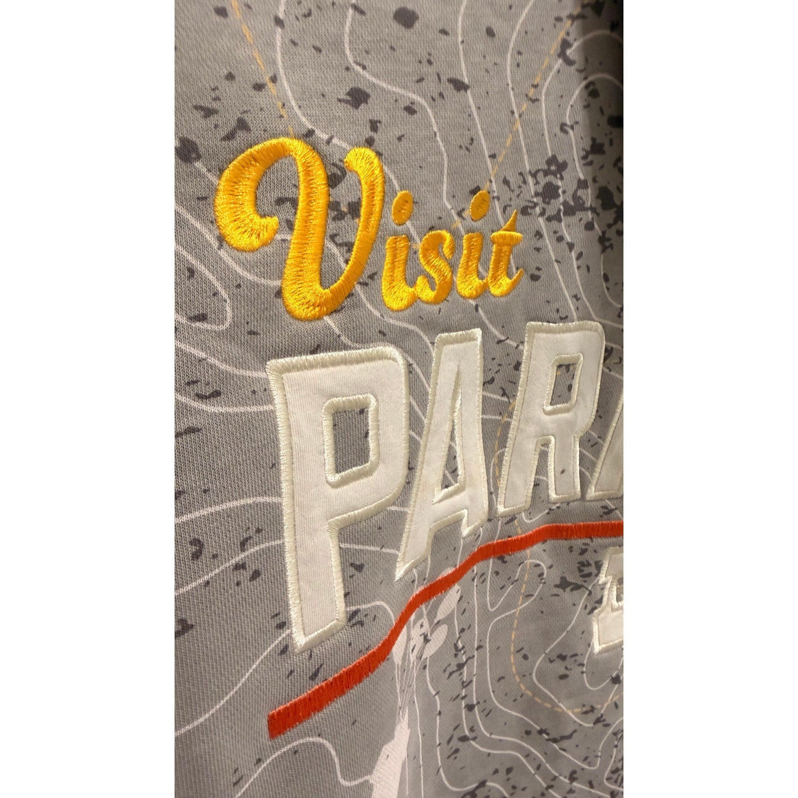 Disney Parks Pixar Up "Visit Paradise Falls" Zip-Up Hoodie Large NWT
