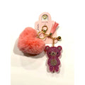 Posh Pop Rhinestone Bear Keychain & Faux Fur Bag Charm NWT