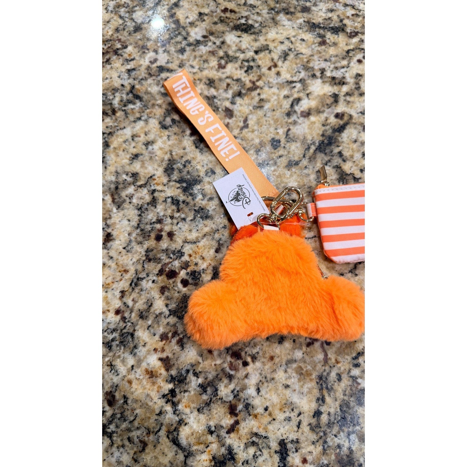 NWT 2025 Disney Parks Inside Out 2 Anxiety Dual Pouch Wristlet Wallet Bag Charm