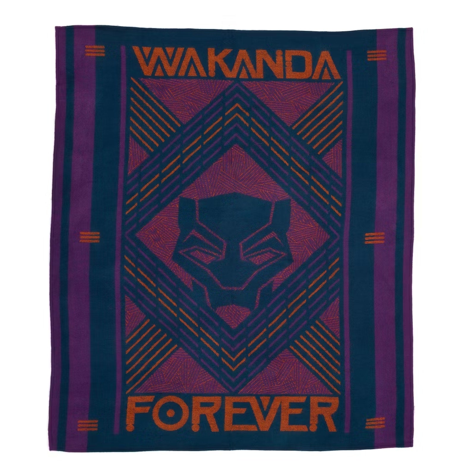 NEW Black Panther Throw Blanket World Of Wakanda Forever Disney Marvel 60"x50"