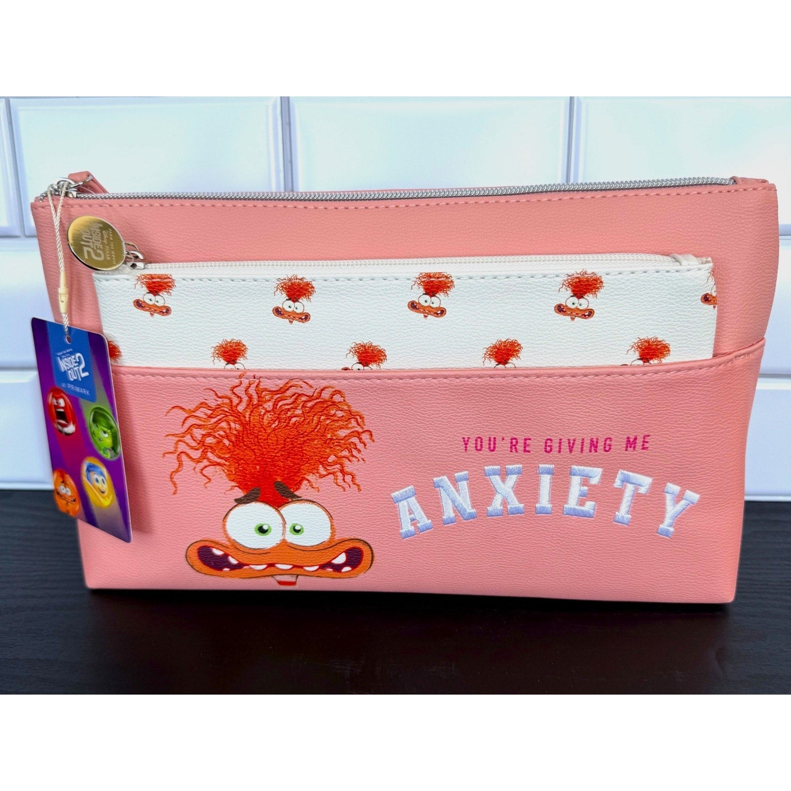 Disney Pixar Inside Out 2 "Anxiety" 2-in-1 Travel Wash Bag – NWT