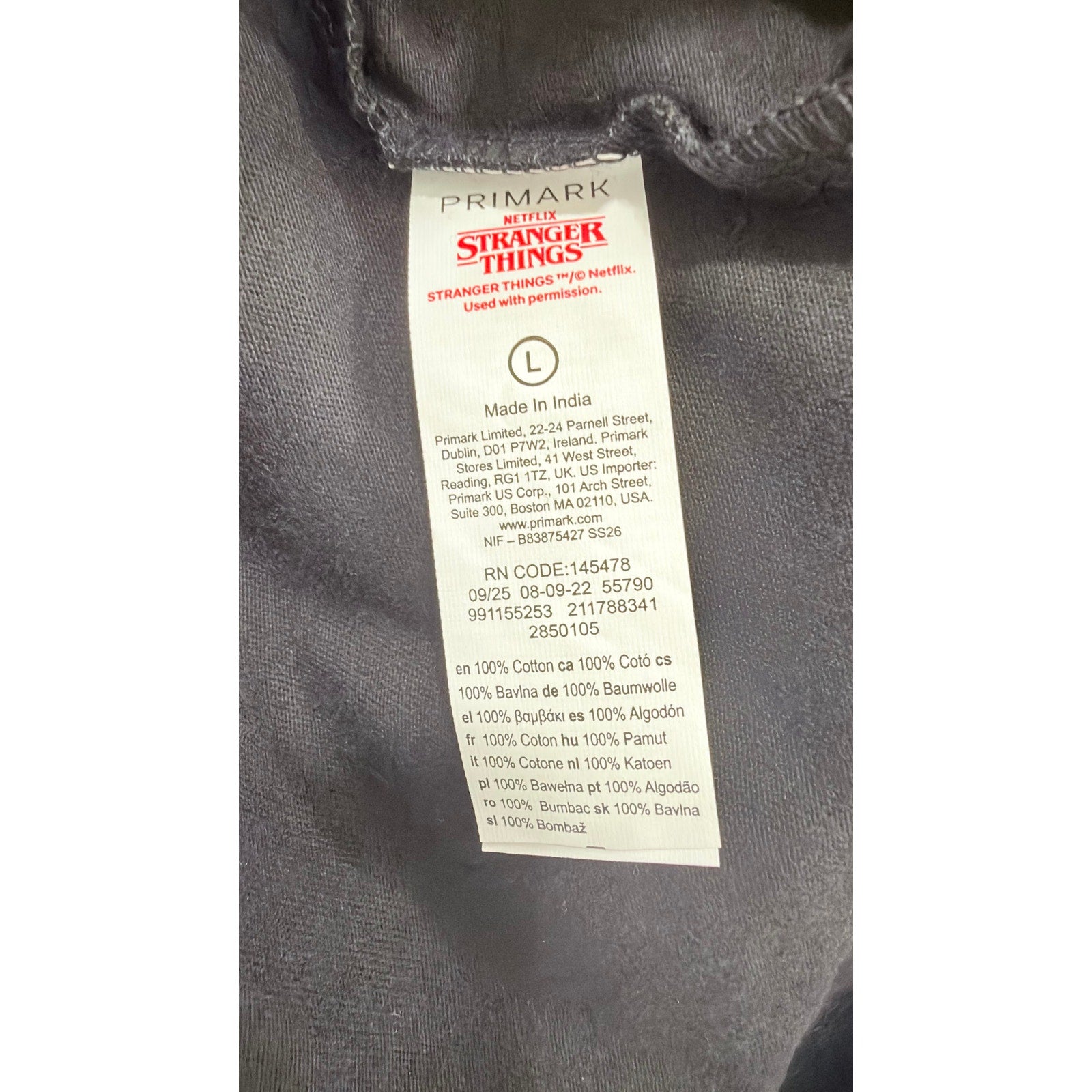 NWT Primark x Netflix Stranger Things x Primark Graphic Tee - Large