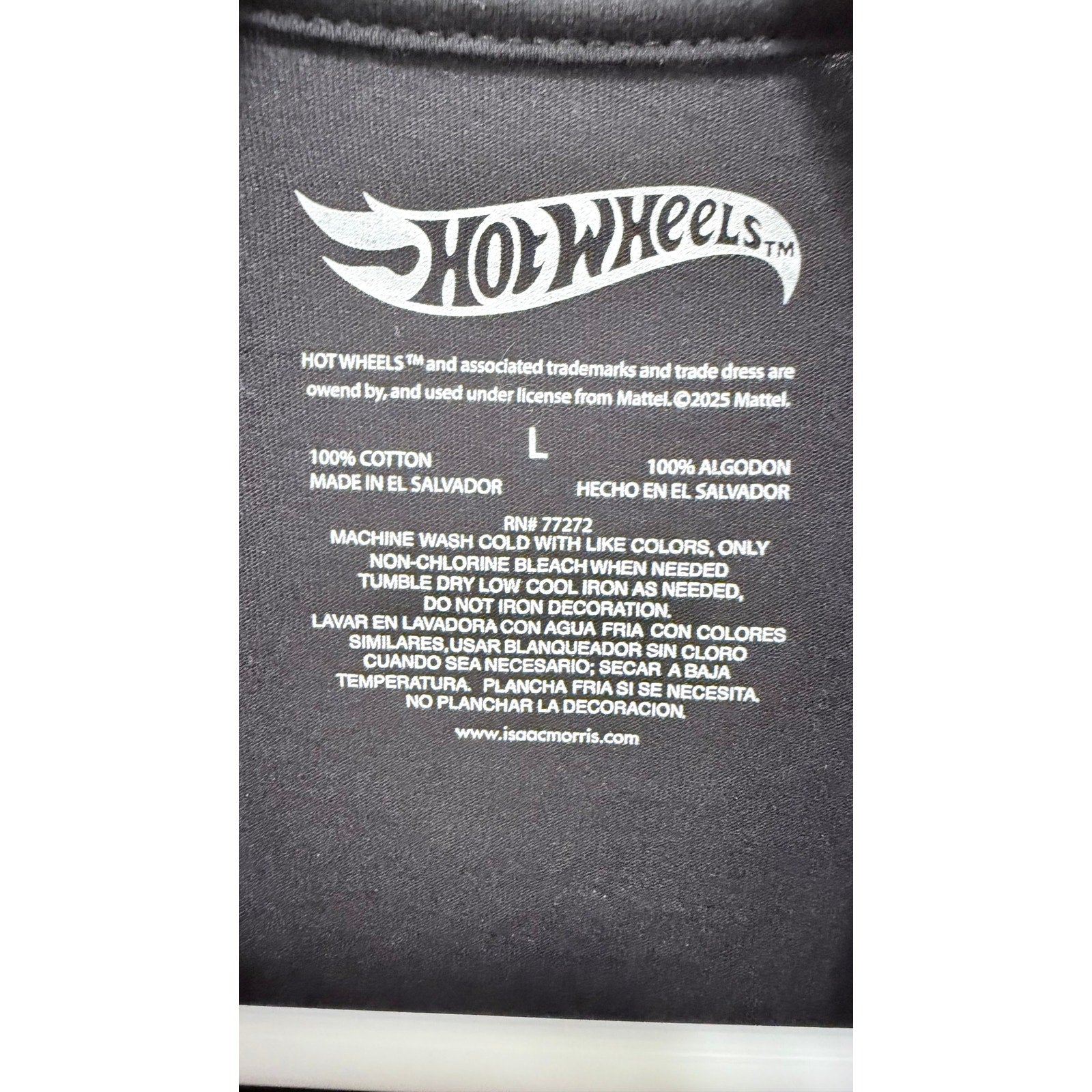 Hot Wheels Legends Tour 2025 Graphic T-Shirt Unisex Large Black NWT