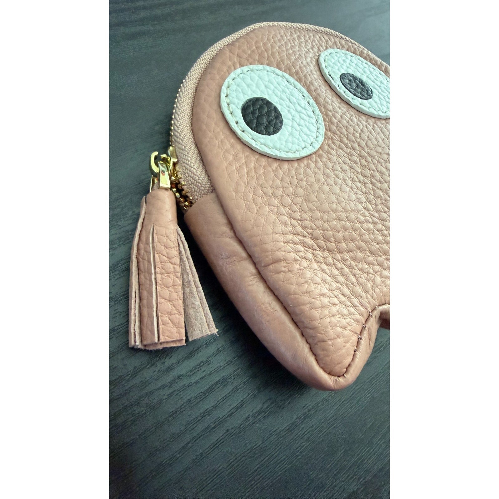 NEW Cute Cartoon Ghost Coin Purse Card Holder Big Eyes Leather Zipper