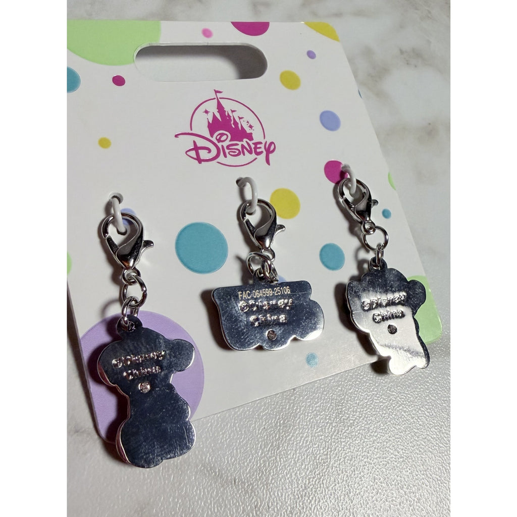 Disney Parks Holiday Mickey & Minnie Mouse Dangle Charm 3 pack NWT
