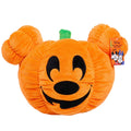 Disney Halloween Mickey Mouse 14" Pumpkin Head Plush Pillow NEW
