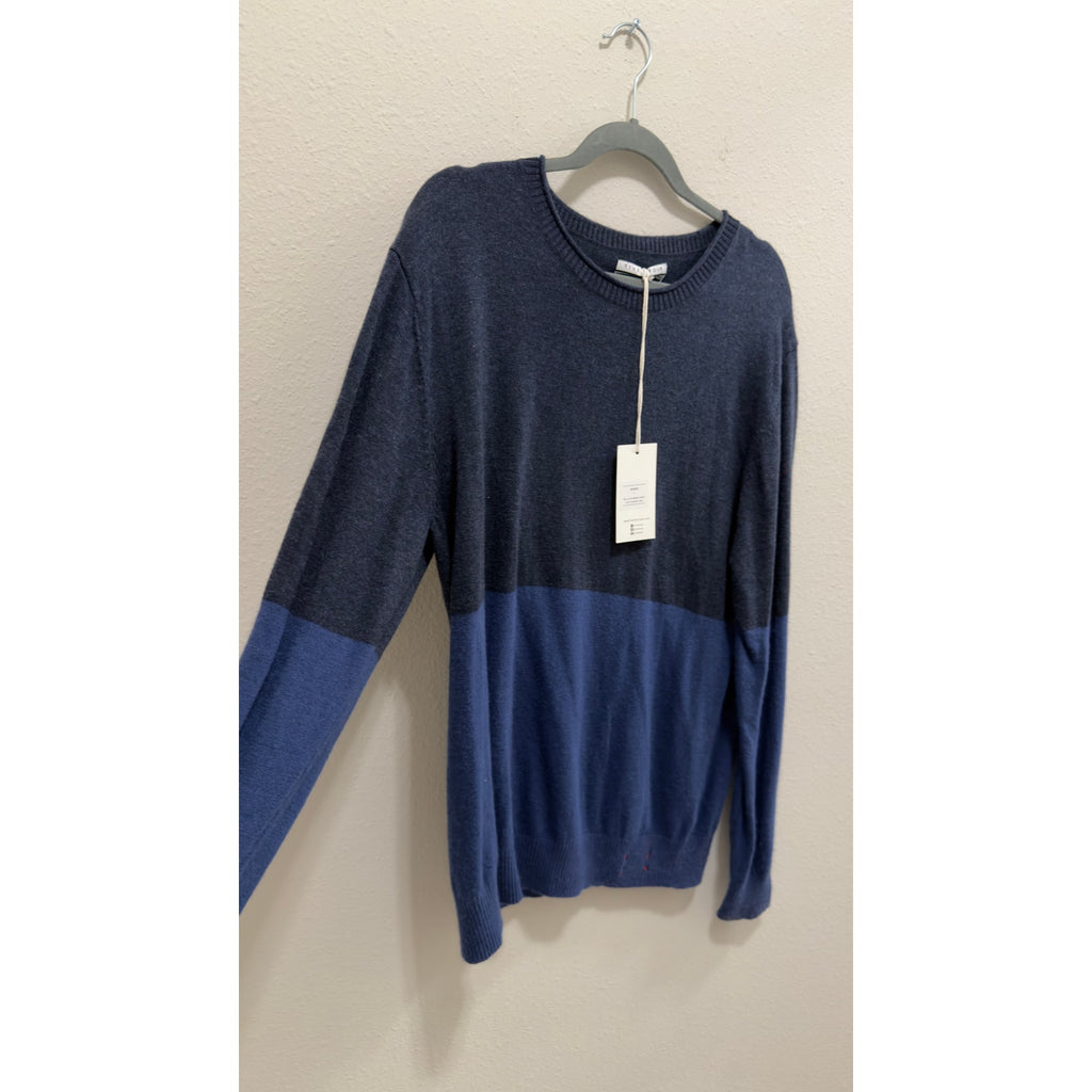 Five Four Men's Colorblock Long Sleeve Crewneck Sweater Blue Large NWT