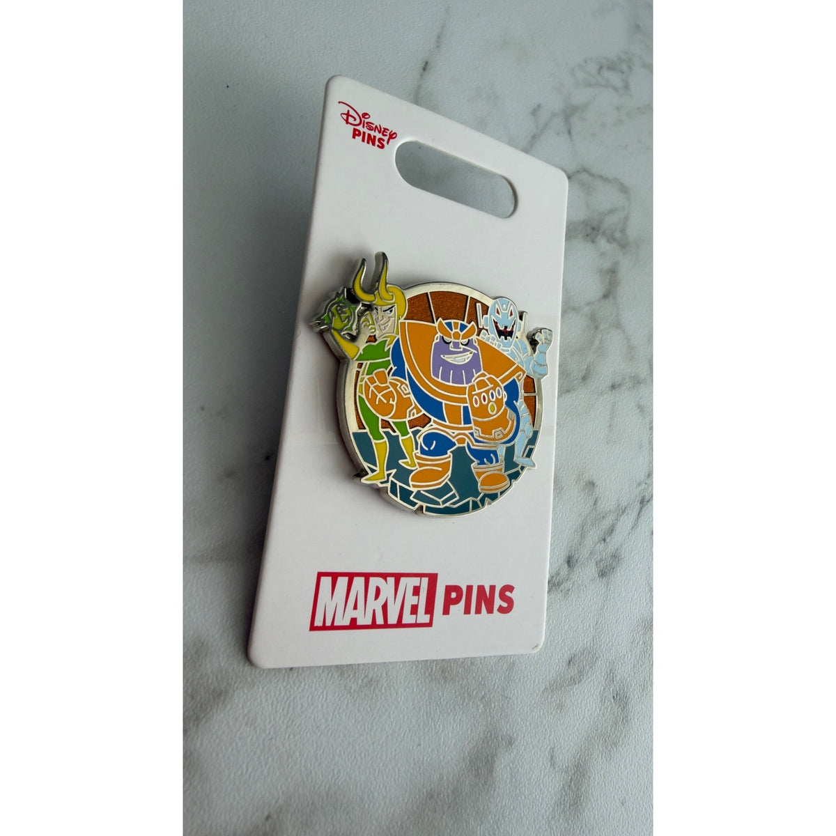 Marvel Villains Enamel Pin – Thanos, Loki, and Ultron