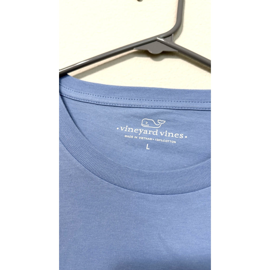 Vineyard Vines Men's Classic Whale Pocket Long Sleeve T-Shirt | Blue | Large