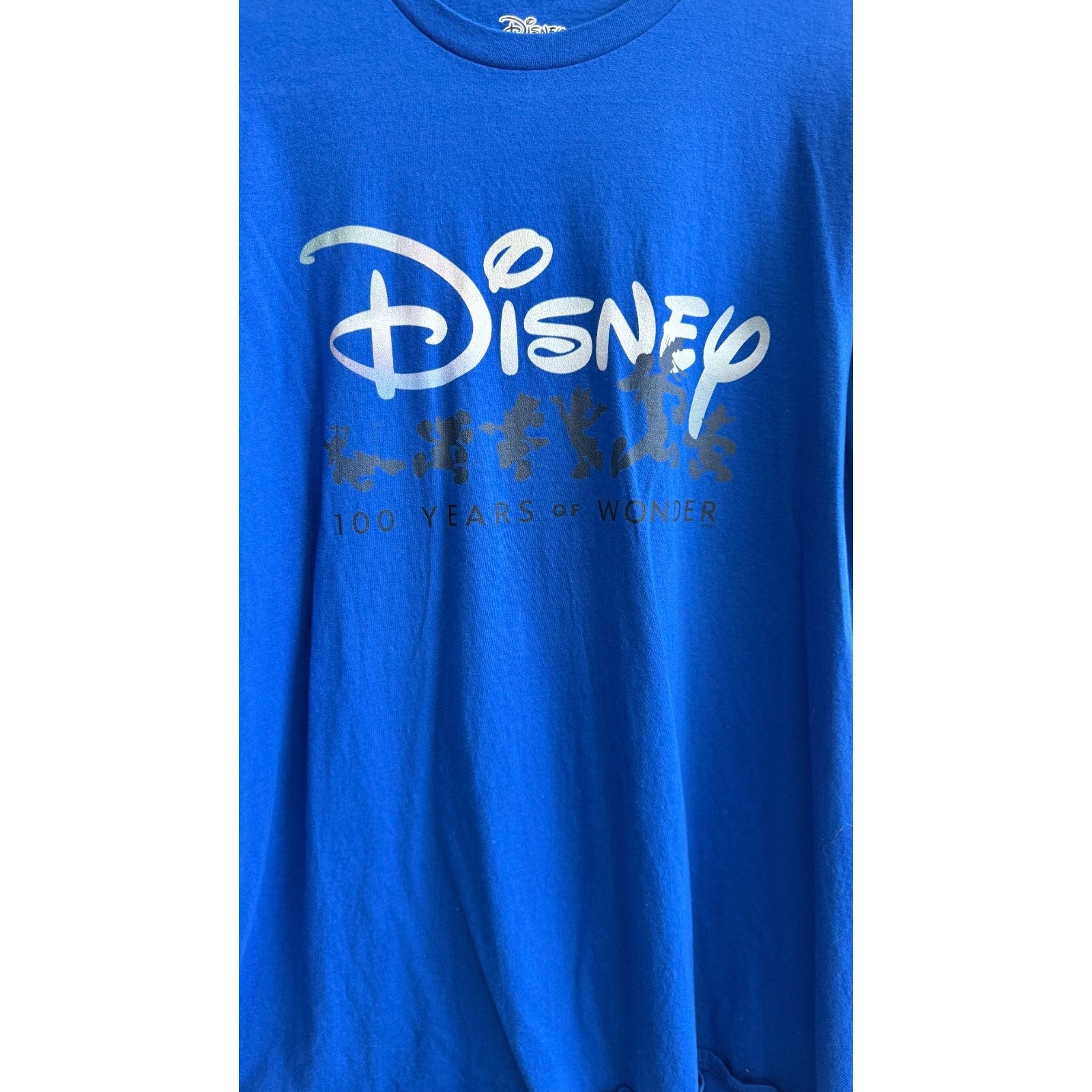 Disney 100th Anniversary Men's Royal Blue T-Shirt - Size XL