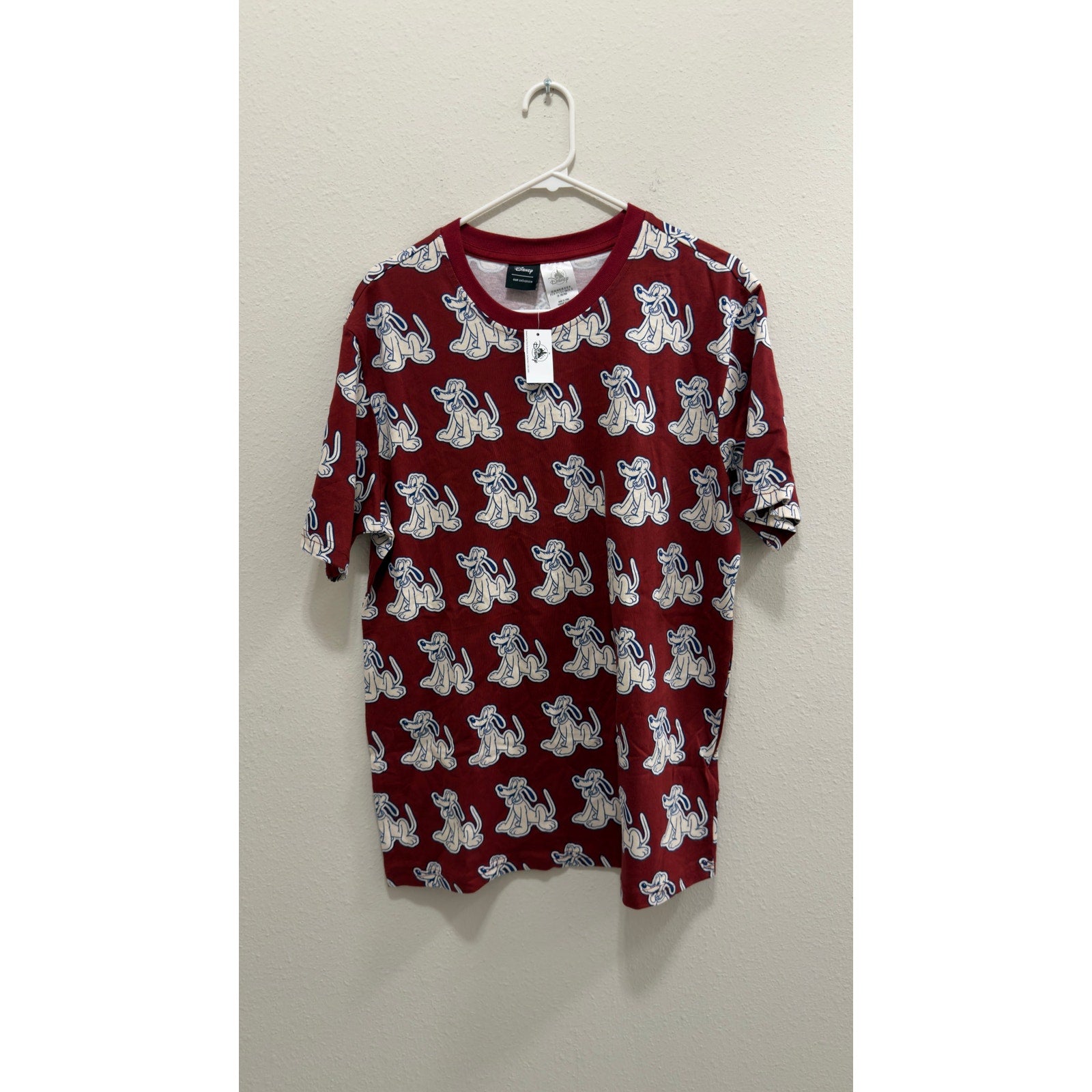Disney Parks Our Universe Pluto All Over Print Shirt Large NWT