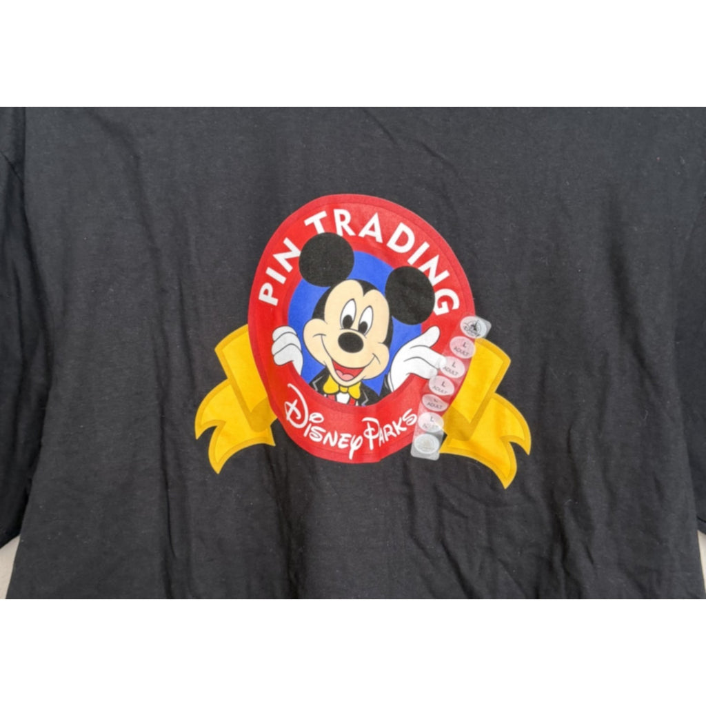25 Year Anniversary! Mickey Mouse Disney Pin Trading Adult T-Shirt Large NEW
