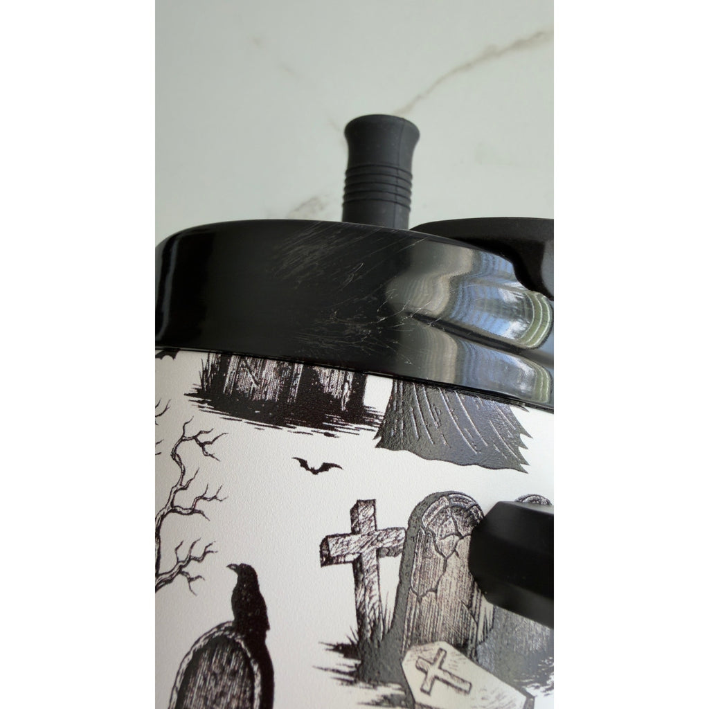 Wellness 30 oz Stainless Steel Tumbler Halloween Graveyard Grim Reaper NWT