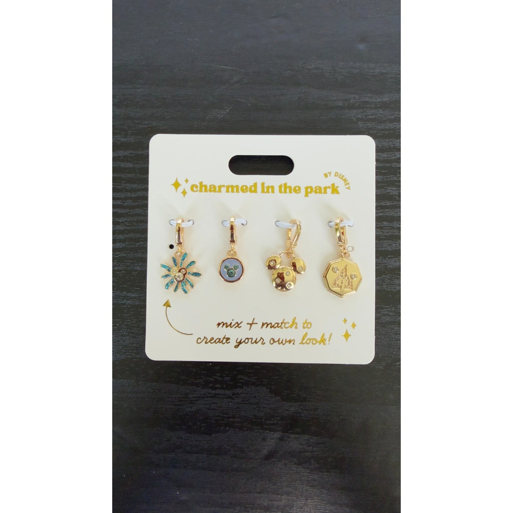 Disney Parks "Charmed in the Park" Set of 4 Add-on Charms — NEW
