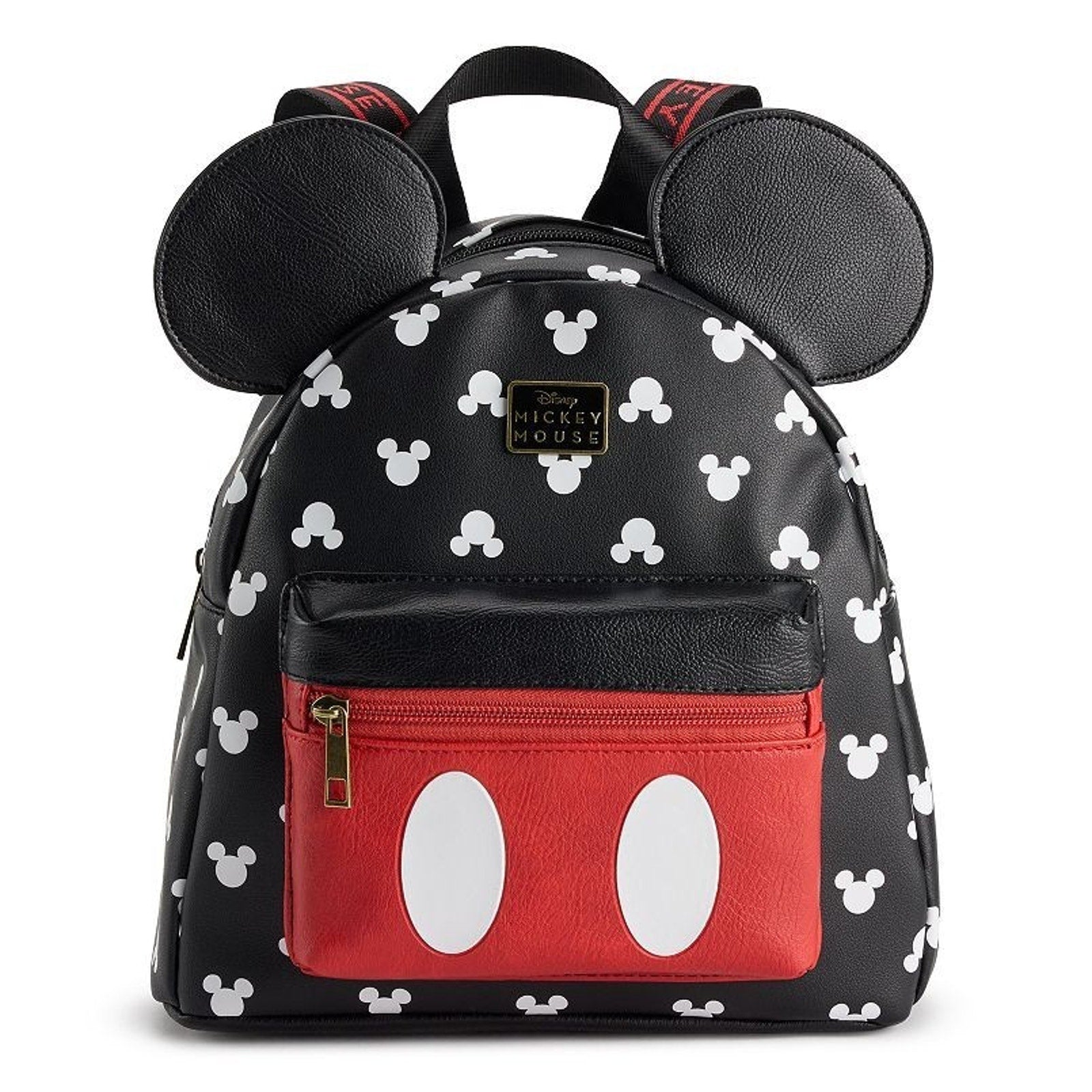 Bioworld Disney Mickey Mouse Mini Backpack - 3D Ears & All-Over Print NWT