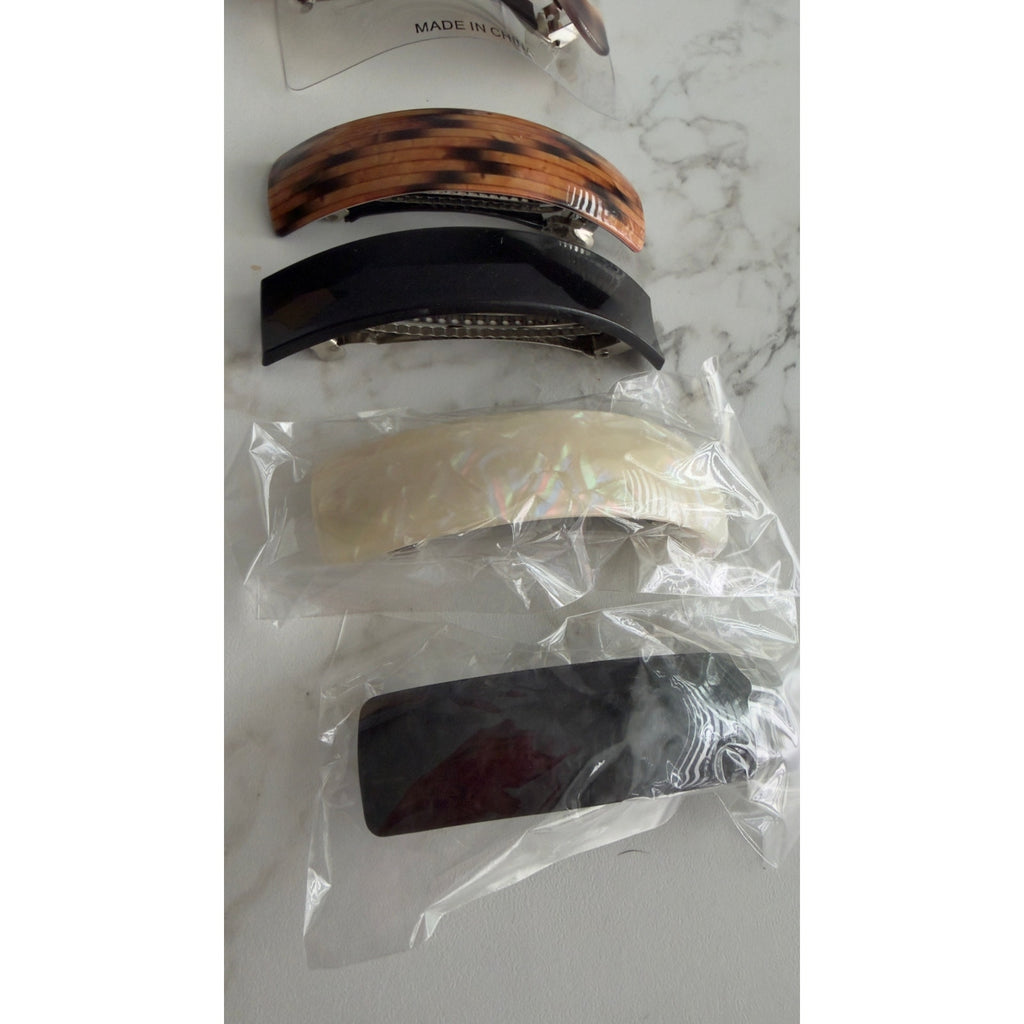 16 Pack Acrylic Hair Clips French Style Barrettes