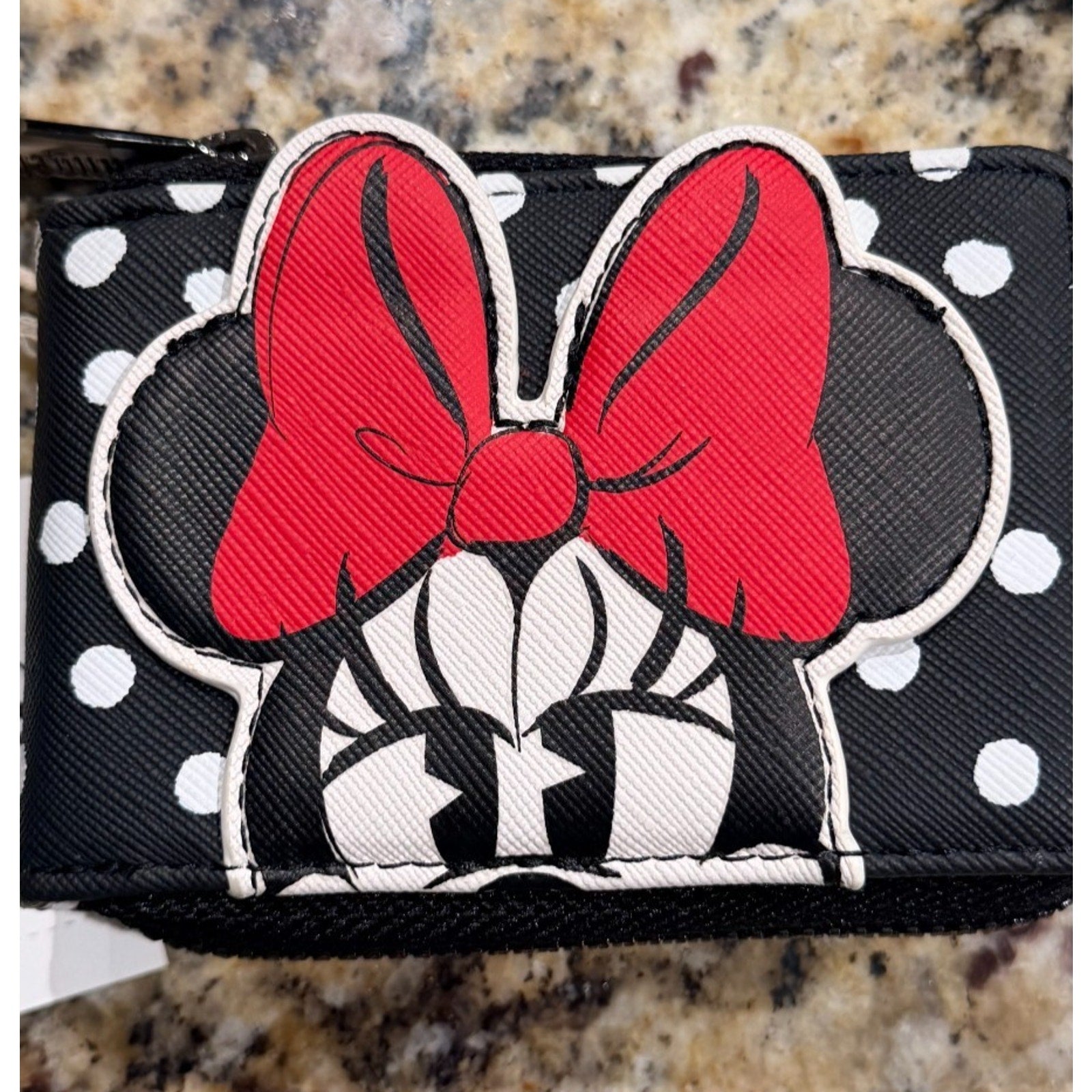 Disney Parks Loungefly Minnie Mouse Accordion Card Holder Wallet NEW
