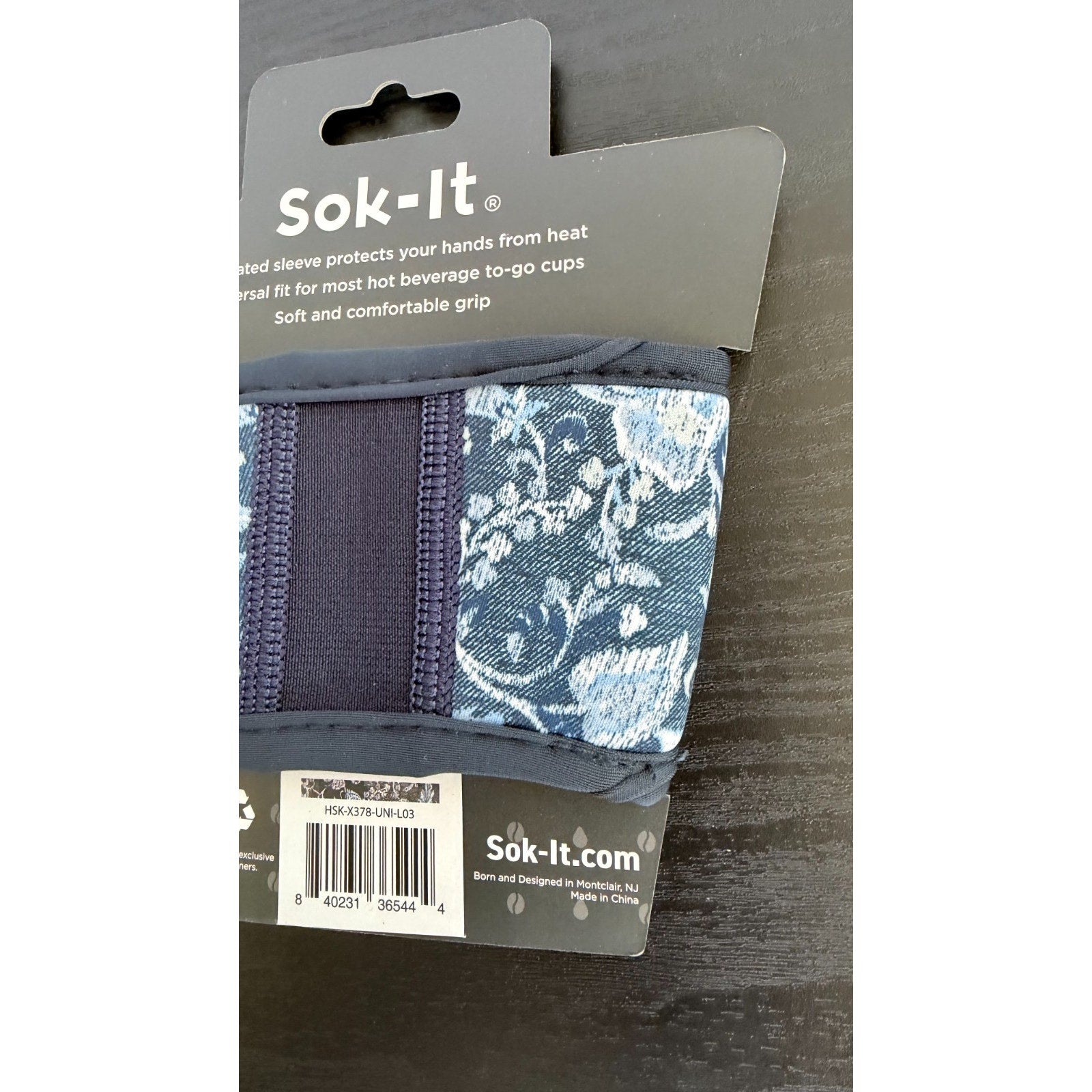 HotSok "Paisley Patchwork" Insulated Hot Coffee Sleeve - Boho Print NWT